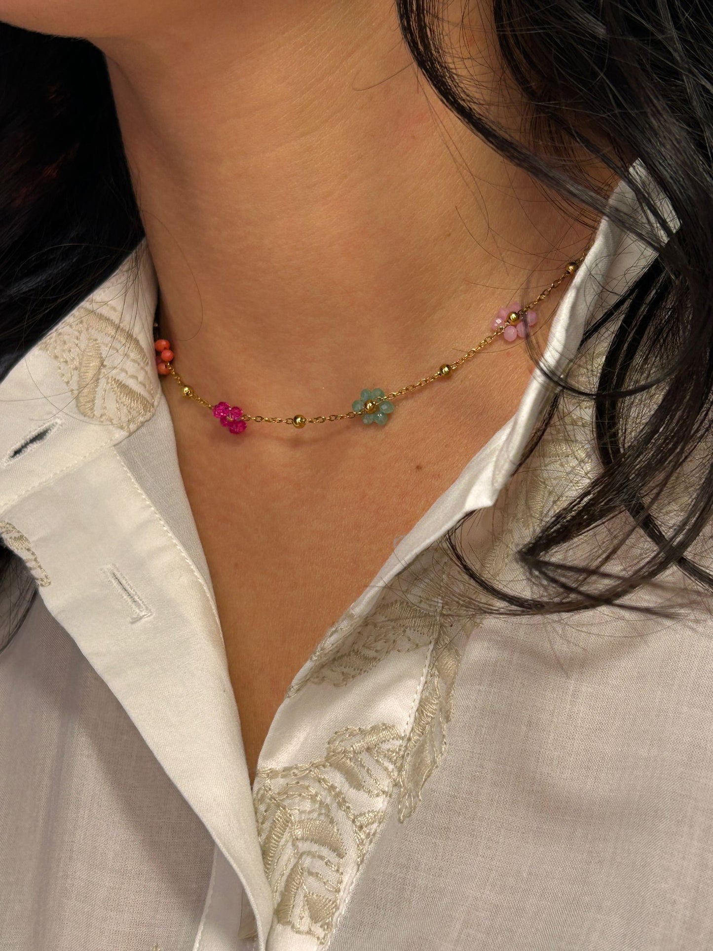 Collana Multicharm Flowers