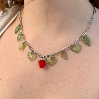 Collana Summer Red Berry - Argento