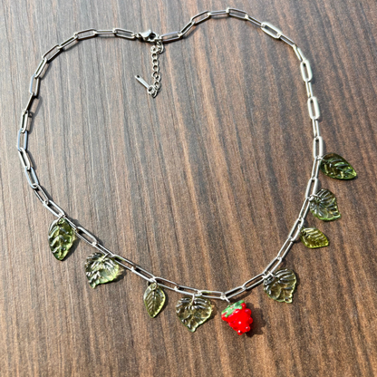 Collana Summer Red Berry - Argento