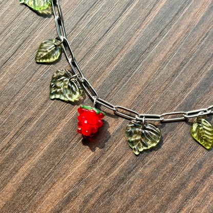 Collana Summer Red Berry - Argento