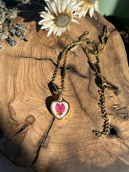 Collana Botanica Cuor di Bocciolo
